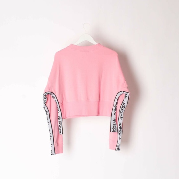 Like New Adidas Side Tape Cropped crewneck Sweatshirt - Picture 4 of 7